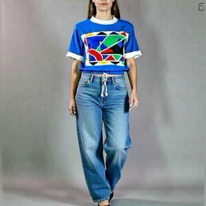 Vintage Teddi Sport Geometric oversized 90s Athleisure